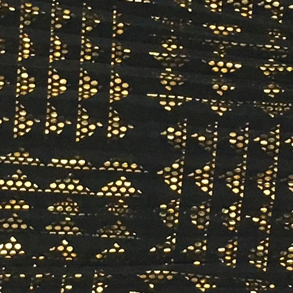 NWT Lularoe Jill Black and Gold Pleated Skirt. Elegant Collection Size Medium - Picture 7 of 8